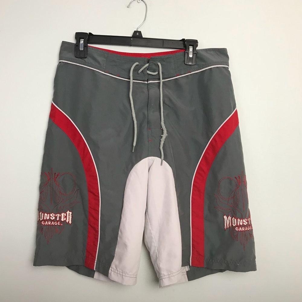 Monster Garage Board Shorts. Size 34